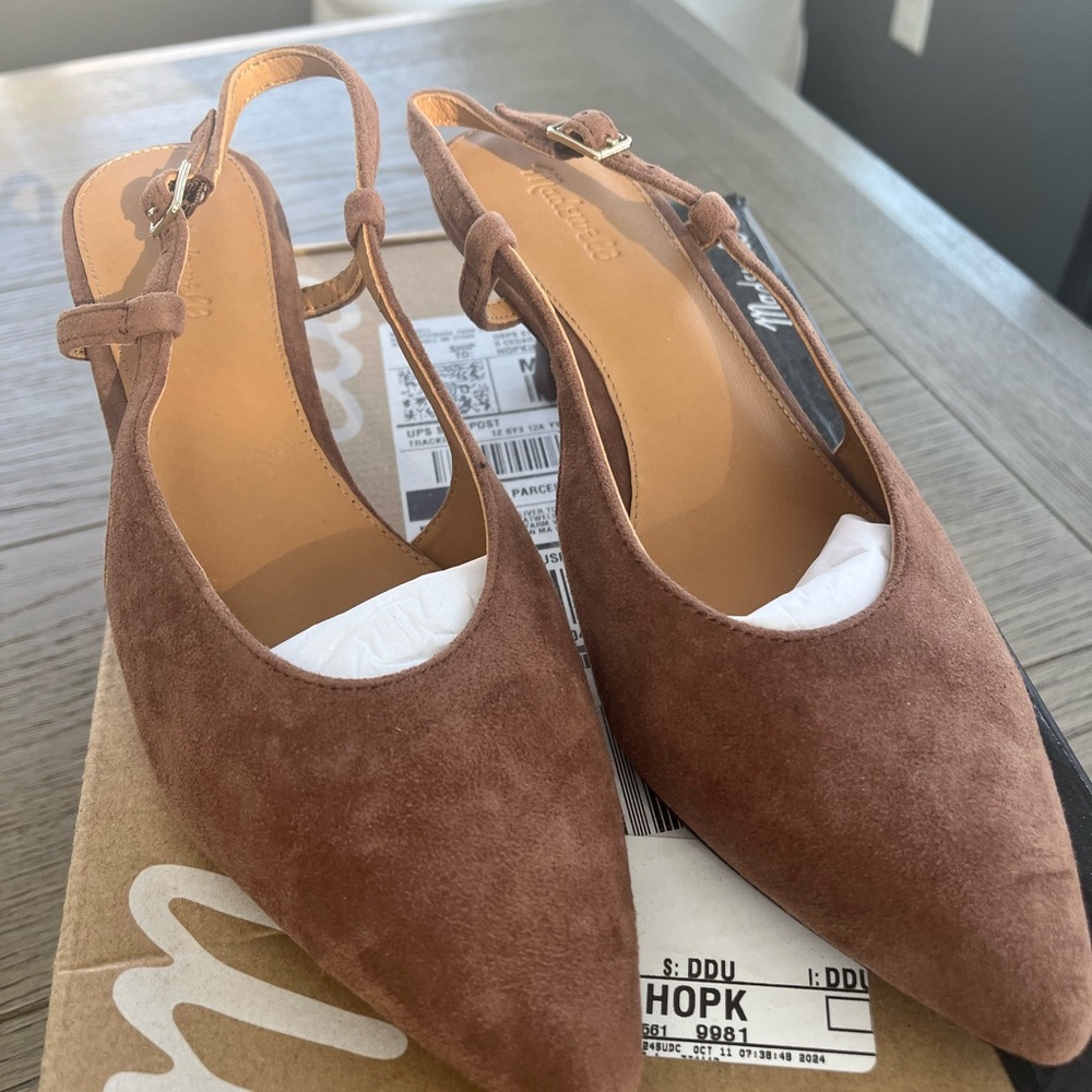 Madewell - The Debbie Slingback Pump - Suede -size 7.5